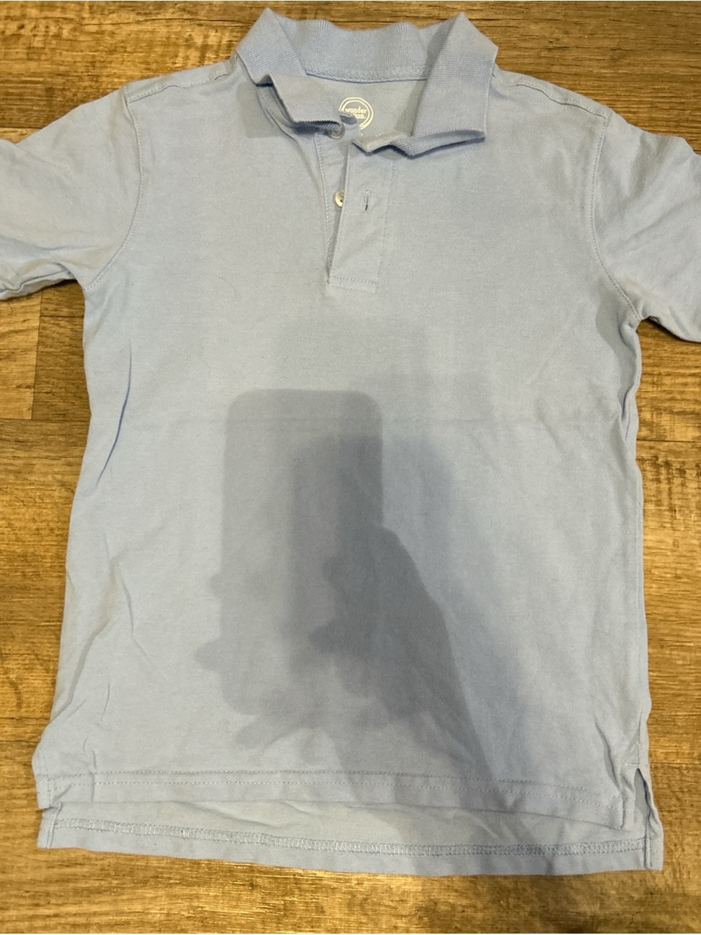 wonder nation Light Blue Short Sleeve Polo